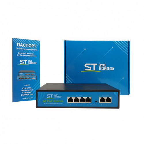 PoE-коммутатор 4-портовый ST-140POE (2M/100W) PRO резервируемый 