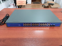 PoE-коммутатор 24-портовый F2422GB (24 POE x 100MB/s + 2UpLink x 1000MB/s + 2 SFP/ 400W)