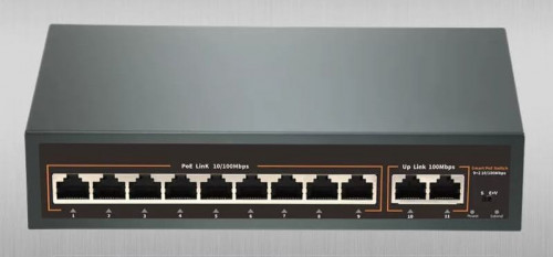 PoE-коммутатор 9-портовый F0920FBL-A (9POEx100MB/s + 2UpLink x 100MB/s / 120W) 