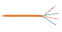 Кабель метражом витая пара UTP 4 пары, Кат.5e, медный, внутренний, PVC, LSZH, оранжевый, 305 м. Netlan EC-UU004-5E-LSZH-OR, 1 м.