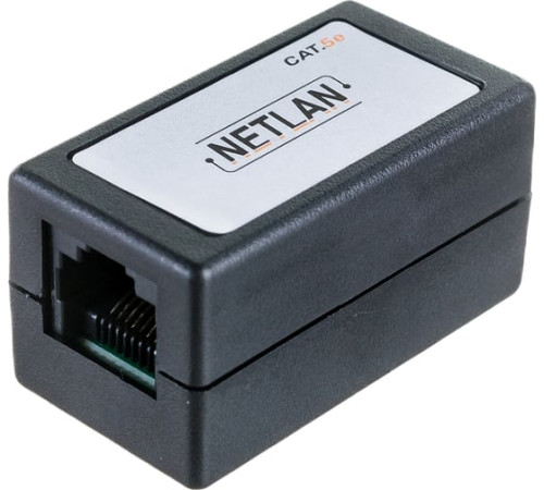 Проходной адаптер RJ-45 Netlan EC-UCB-55-UD2-BK 
